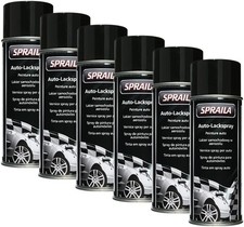 6 Stück Schwarz Matt Spray